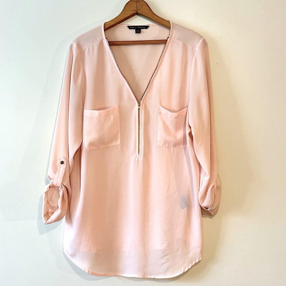 Zac & Rachel pink 3/4 sz XL blouse